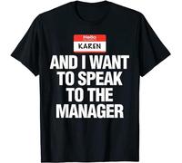 SHUI TI DU Trendy T-Shirt and I Want to Speak to The Manager s Funny Karen GiftsBlack Black XL