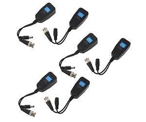 Shuimitao Balun Vidéo Passif HD-CVI/TVI/AHD avec Connecteur d'alimentation et éMetteur de DonnéEs RJ45 CAT5 3 Paire