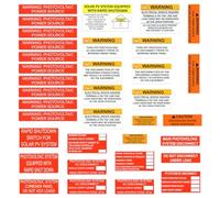 Shuisen Lot de 35 étiquettes d'installation du système solaire PV en vinyle pour la plupart des projets solaires photovoltaïques résidentiels et commerciaux, étiquettes de panneaux électriques,