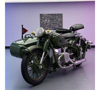 shuishuicui 1 10 pour Le fleuve Yangtze 750 Moto à Trois Roues Alliage Jouets pour Hommes Décoration Verte Collection de Bureau Mémorial 9,6 Pouces