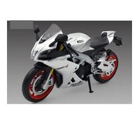 shuishuicui 1/12 pour Apulia RSV4 Alliage Moto Modèle Collection Hommes Garçons Miniature Jouets Collection Décoration Commémorative 17CM(White)