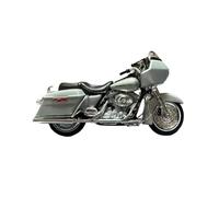 shuishuicui 1/18 pour Harley-Davidson modèle de Moto en Alliage Jouet de Simulation Classique Ornement Collection Homme 5,5 Pouces(Silver)
