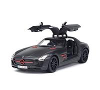 shuishuicui 1 18 pour SLS AMG Voiture Sport Alliage moulé sous Pression Jouet modèle Voiture Son lumière pour garçons Collection Cadeaux(Noir)
