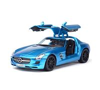 shuishuicui 1 18 pour SLS AMG Voiture Sport Alliage moulé sous Pression Jouet modèle Voiture Son lumière pour garçons Collection Cadeaux(Bleu)