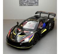 shuishuicui 1/24 pour McLaren Senna GTR édition Piste modèle de Voiture en Alliage Jouet Cadeau Collection décoration Hommes garçons décoration de Bureau(Black)