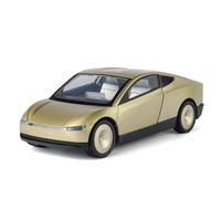 shuishuicui 1/24 pour Tesla Robotaxi Alliage modèle de Voiture Jouet Collection 7 Pouces décoration de Bureau Cadeau commémoratif pour Hommes(Gold)
