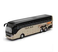 shuishuicui 1 30 pour Les Affaires Longue Distance Bus à Un étage en Alliage modèle de Voiture Jouets 10 Pouces décoration Bureau Collection commémorative garçons(Gold)