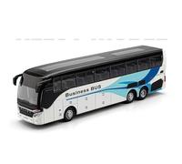 shuishuicui 1 30 pour Les Affaires Longue Distance Bus à Un étage en Alliage modèle de Voiture Jouets 10 Pouces décoration Bureau Collection commémorative garçons(White)