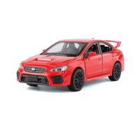 shuishuicui 1/30 pour Subaru WRX STI Voiture de Course Alliage Modèle de Voiture Jouet Collection 6 Pouces Décoratif Bureau Garçon Cadeau Commémoratif(Red)