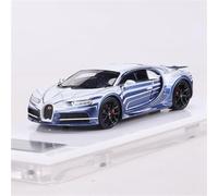 shuishuicui 1/64 pour Bugatti Veyron Céramique Dragon Chiron Résine Modèle De Voiture Collection Jouets Bureau Décoration Mémorial Hommes(Blue)