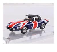 shuishuicui 1/64 pour Jaguar E-Type Open Cover Version Cabriolet/Toit Rigide Voiture Classique Alliage Modèle De Voiture Adulte Décoratif Jouet Collection Cadeau(Black)