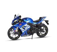 shuishuicui Modèle de Moto 1:12 pour Suzuki GSX1000R, Jouet en Alliage, Cadeau décoratif de Collection pour Bureau de garçon 7 Pouces(Blue)