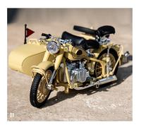 shuishuicui Modèle de Moto à Trois Roues Changjiang 750 à l'échelle 1/10, avec décoration en Alliage de Haute qualité et Couvercle décoratif de 9 Pouces pour Hommes