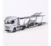 shuishuicui Modèle de Voiture 1/64 pour Mercedes-Benz, remorque de Camion Robuste à Deux étages, Jouet de Collection, Ornement de Bureau décoratif pour Homme(White)