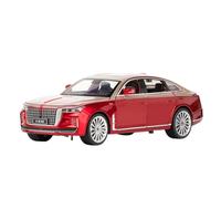 shuishuicui Modèle réduit de Voiture moulée sous Pression à l'échelle 1:24, Hongqi H9, Voiture de cérémonie moulée sous Pression - Bureau décoratif de 8 Pouces, à Collectionner pour Hommes(Red)