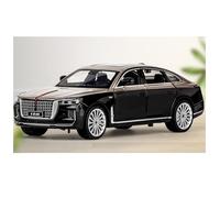 shuishuicui Modèle réduit de Voiture moulée sous Pression à l'échelle 1:24, Hongqi H9, Voiture de cérémonie moulée sous Pression - Bureau décoratif de 8 Pouces, à Collectionner pour Hommes(Black)