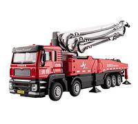 shuishuicui Modèle réduit de Voiture moulée sous Pression, échelle 1:50, Camion de Pompiers, véhicule d'ingénierie, Jouet décoratif de 30 cm, Fonction de tir à l'eau(Red)