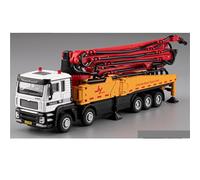 shuishuicui Modèle réduit de Voiture moulée sous Pression, échelle 1:50, Camion de Pompiers, véhicule d'ingénierie, Jouet décoratif de 30 cm, Fonction de tir à l'eau(Yellow)
