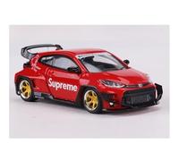 shuishuicui Modèle réduit de Voiture Toyota Yaris Rocket Bunny en Alliage à l'échelle 1:64, Jouet de Collection, 7 cm, décoration de Bureau, Cadeau pour Homme(Red)