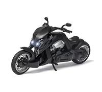 shuishuicui pour Moto 1 12 Alliage De Simulation avec Contrôle De La Force Sonore Et Lumineuse Modèle Jouet Cadeau(Noir)