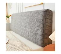 SHUIXIAYUE Housse de tête de lit en jacquard à motif de tissage - Couleur unie - Élastique et anti-poussière - Pour décoration de chambre à coucher (13, 200 x 60 cm)