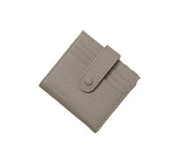 SHUIXIAYUE Mini portefeuille court ultra fin en cuir véritable pour femme avec 9 emplacements pour cartes, 1 poche pour pièces de monnaie, gris, Taille unique