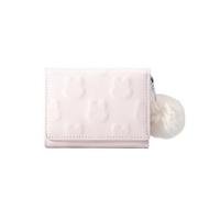 SHUIXIAYUE Petit portefeuille de dessin animé mignon court portefeuille femme couleur unie motif mignon simple multi carte sac zéro portefeuille, rose, Taille unique