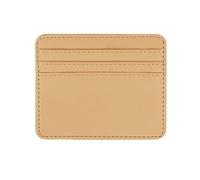 SHUIXIAYUE Porte-cartes fin en cuir PU avec logo personnalisable pour femmes et hommes, orange clair, Taille unique
