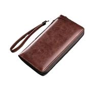 SHUIXIAYUE Portefeuille à fermeture éclair pour homme en cuir PU - Couleur noire unie, parfait pour les affaires et comme porte-cartes, blanc, Taille unique