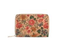SHUIXIAYUE Portefeuille court rétro imprimé pour femme avec fermeture éclair en cuir PU - Sac multifonction avec fente pour cartes - Ensemble zéro portefeuille, Qb399-butterflyflowe, Taille unique