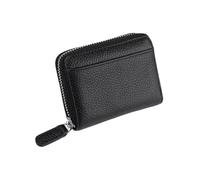 SHUIXIAYUE Portefeuille fin en cuir véritable avec 14/20 emplacements pour cartes de crédit, poche zippée, porte-monnaie, Noir-20card, Taille unique