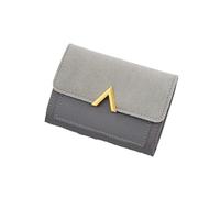 SHUIXIAYUE Portefeuille tendance court porte-monnaie pour femmes portefeuilles porte-cartes sac à main dames petit portefeuille femme moraillon mini embrayage fille sac d'argent, gris, Taille unique