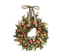 SHUIXIN Christmas Wreaths, Automne Fall Front Door Wreath Artificial Pomégrenat Fruit Ruban Bow Realistic Greenery Garland Hanging Onrmanet Thanks