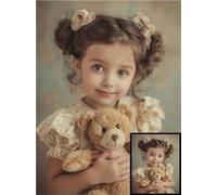 SHUIYAZI Diamond Painting Personnalisé, Diamond Painting Adulte, Diamant Painting Perle Diamant personnaliser Photo 5D Full Drill Broderie Diamant Enfant Stitch Arts Mur Décor,40x60cm CA-7