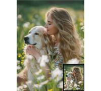 SHUIYAZI Diamond Painting Personnalisé, Diamond Painting Adulte, Diamant Painting Perle Diamant personnaliser Photo 5D Full Drill Broderie Diamant Enfant Stitch Arts Mur Décor,40x60cm CA-13