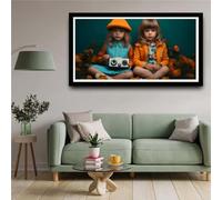 SHUIYAZI Diamond Painting Personnalisé, Diamond Painting Adulte, Diamant Painting Perle Diamant personnaliser Photo 5D Full Drill Broderie Diamant Enfant Stitch Arts Mur Décor,50x100cm SQ-155
