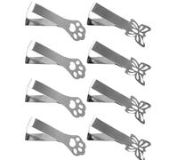 SHUIYUE 6 Pcs Pince Nappe Exterieur, Pince pour Nappe De Table Inoxydable Anti-Glissant, Attache Nappe RéGlable, pour Jardin Cuisine Bureau Restaurant Mariage FêTe (Patte De Chat, Papillon)