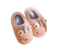 SHUIZONG Chausson Femmes Slippétes Animales Femelles Furry d'hiver Pantoufles Chauds Couple Dessin Animé Vache De Vache Pantoufles Chaussures Drôles Poilues-Pink Dinosaur,42-43