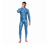 Shukqueen Costume de soldat pour homme, bleu, combinaison pour Halloween, cosplay, taille M