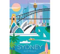 Shukqueen Kit de peinture à l'huile par numéros pour adultes et enfants débutants Sydney Australie 40,6 x 50,8 cm (sans cadre)