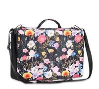 Shulaner 500 Trousse à Crayons, pouvant contenir 500 Crayons de Couleur ou 340 stylos Gel de Couleur avec Fermeture éclair, Grande capacité avec bandoulière (Noir, Grandes Fentes)