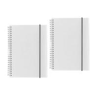 Shulaner Cahier pointillé spirales A5, 80 Feuilles Carnet à Pois, Bloc Note Spirale pointillé, Couverture de pp avec ceinture élastique spirale notebook, Lot de 2