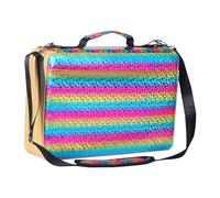 Shulaner Trousse Vide pour 500 Crayon de Couleur, Peut détenir 500 ou stylos Gel de Couleur 340, Grande Capacité Cuir PU imperméable Pencil Case 500 - Cercle dégradé, Grandes Trous