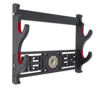 SHULI 2 Couche Support d'épée Support Mural Velours Katana rembourré Stand Samurai Support d'épée présentoir Katana-A