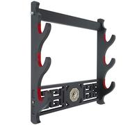 SHULI 3 Couche Support d'épée Support Mural Velours Katana rembourré Stand Samurai Support d'épée présentoir Katana-A