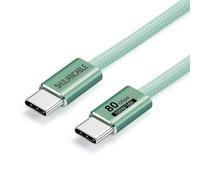 SHULIANCABLE Câble USB C, câble de données USB 4, synchronisation de données 80 Gbit/s, prend en charge les écrans 16K/8K, compatible avec Thunderbolt 4/3, moniteurs USB C, MacBook, concentrateur