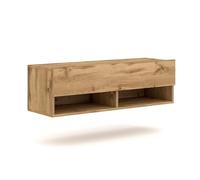 Shumee Meuble TV Mural 1 Porte Rabattable et 2 Niches L100 cm - Derby
