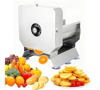 SHUMIAO Trancheuse électrique Robuste pour Légumes épaisseur Réglable De 0 à 0,4 Po Coupe Commerciale en Acier Inoxydable 220 LB/H pour Tomates Oignons Pommes De Terre Chou Citron Vert Orange