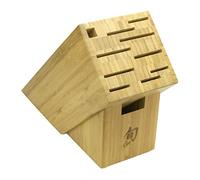 Shun DM0831 Couverts 11 fentes en bambou solide et durable, bloc universel japonais, porte-couteaux pour comptoir de cuisine, bois