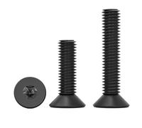 SHUNCHG 20 Pièces M5x35mm Vis Torx à Tête Fraisée avec Six Pans Creux en Acier Inoxydable A2 V2A, Filetage Complet Vis Cylindriques Hexagonales à Tête Plate